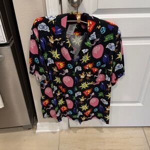 Disney’s inside out emotion dress shirt, buttons size L colorful like new